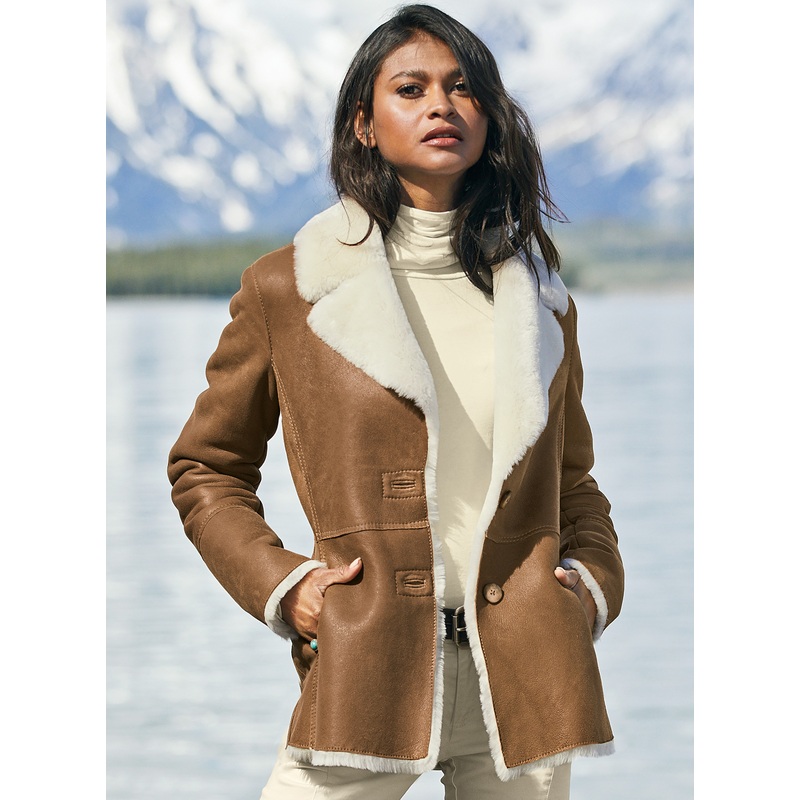 Zagros Shearling Jacket Cinnamon XS