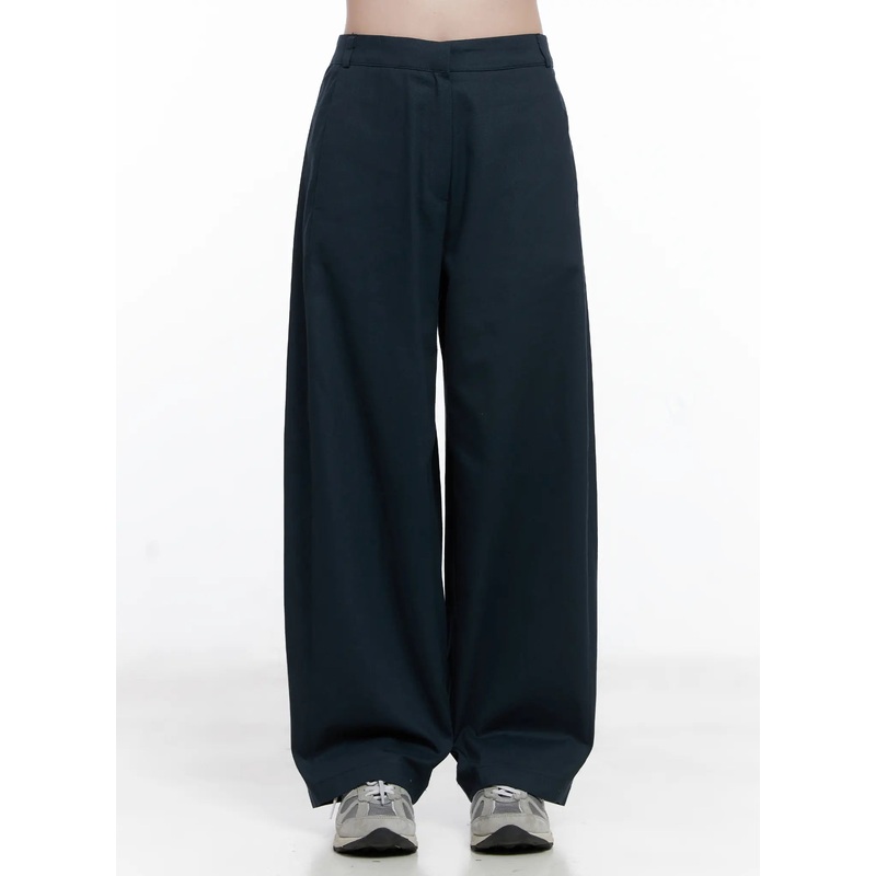 Casual Wide-Fit Trousers CG521 Dark blue S