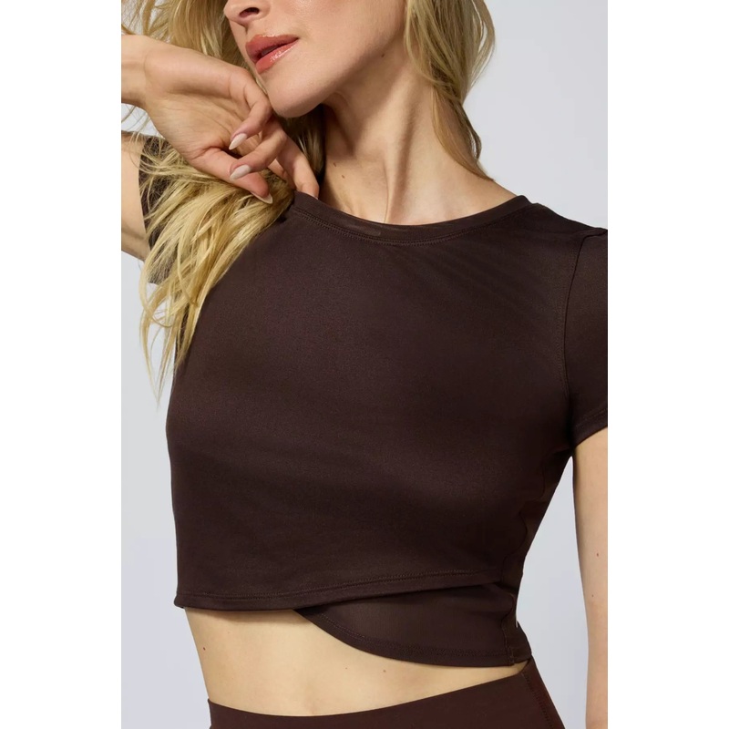 Pace Wrap Tee – Chocolate Brown Chocolate Brown XS