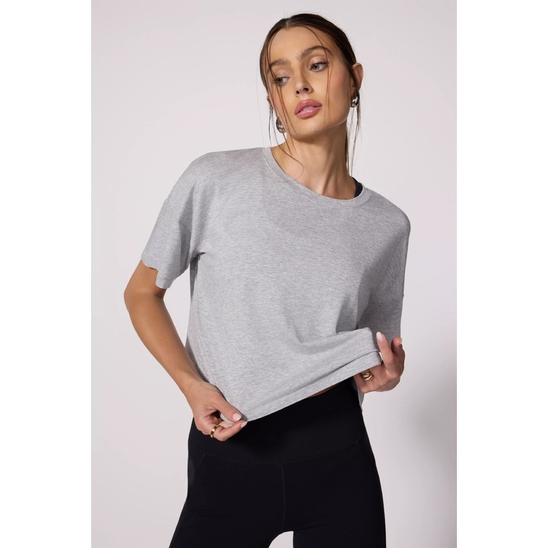 Pima Cotton Boyfriend Tee – Htr Concrete Htr Concrete XS