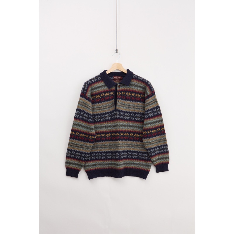 80’s North Peak Traditional Knitted Polo (L) L