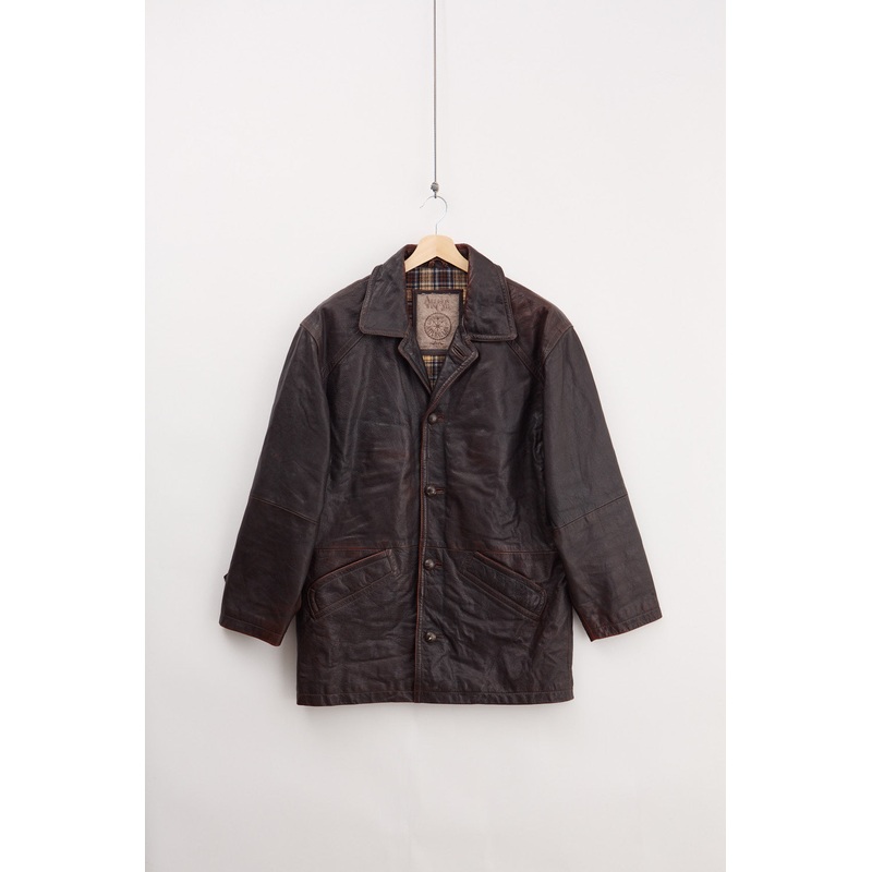 Leather Car Coat (L) L