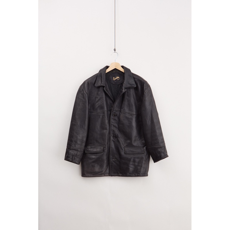 Leather Car Coat (M) M