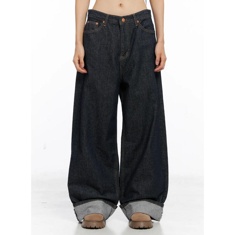 Oakley Cuffed Wide-Leg Jeans CS511 Dark blue S