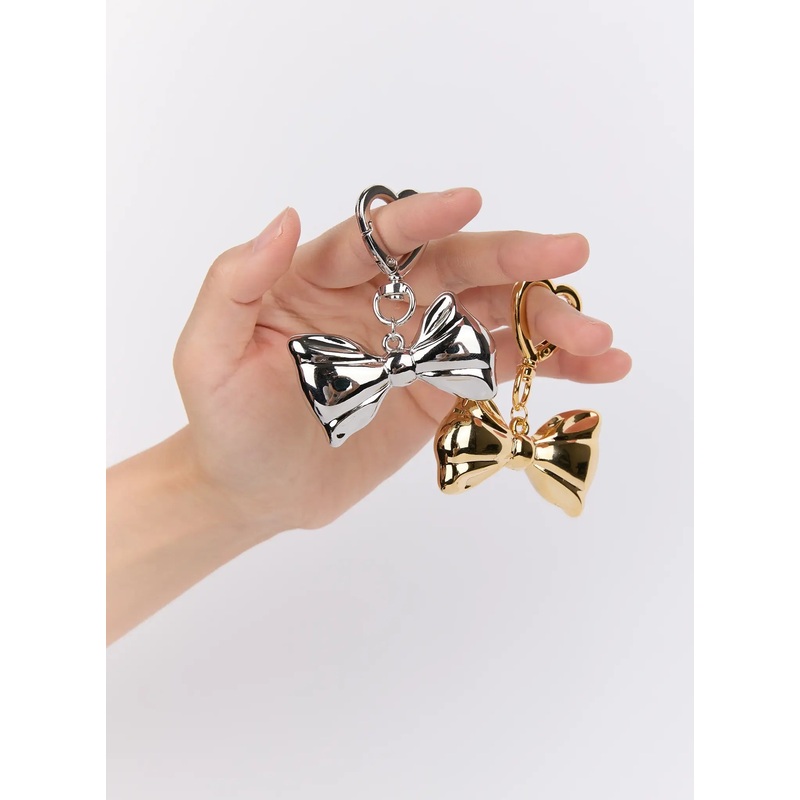 Bold Ribbon Keychain IS516 Gold One Size