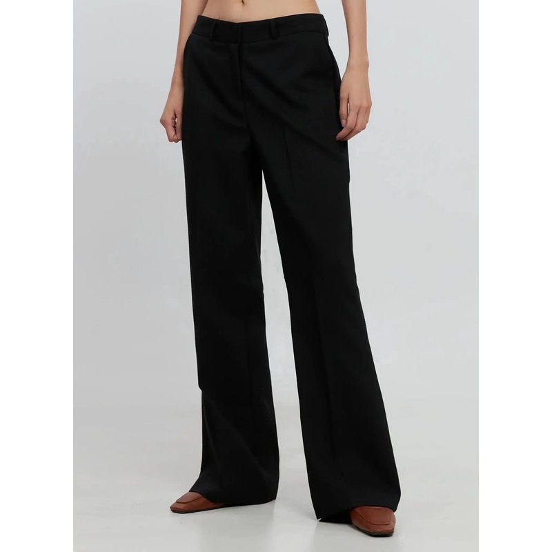 Classic Flared Slacks IS516 Black S