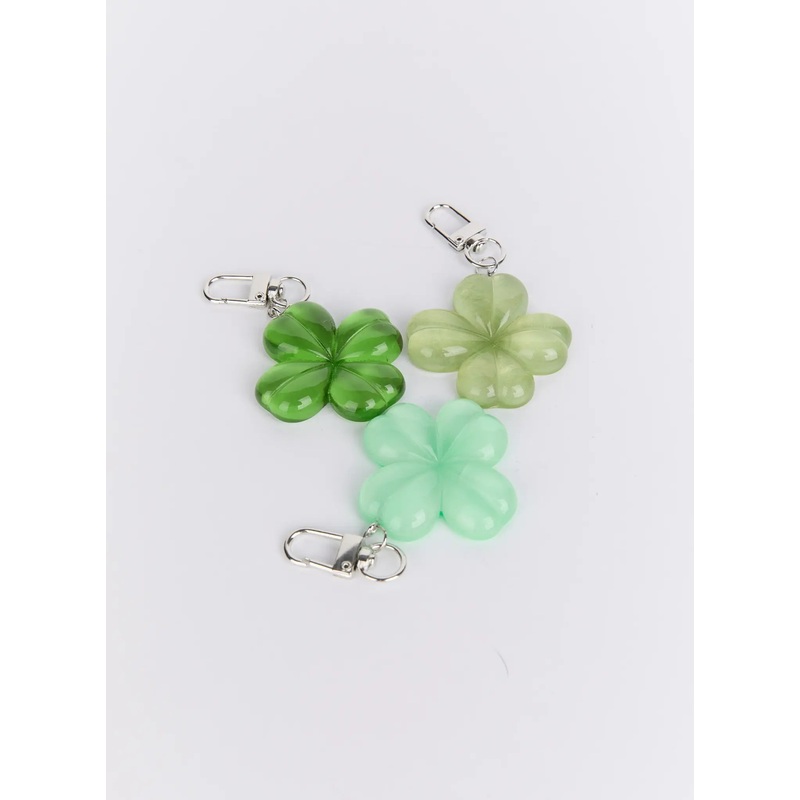 Lucky Clover Charm Keychain IS516 Mint One Size