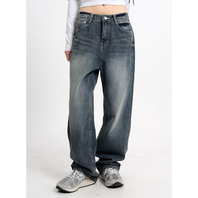 Low Waist Baggy Jeans CM415 Dark blue S