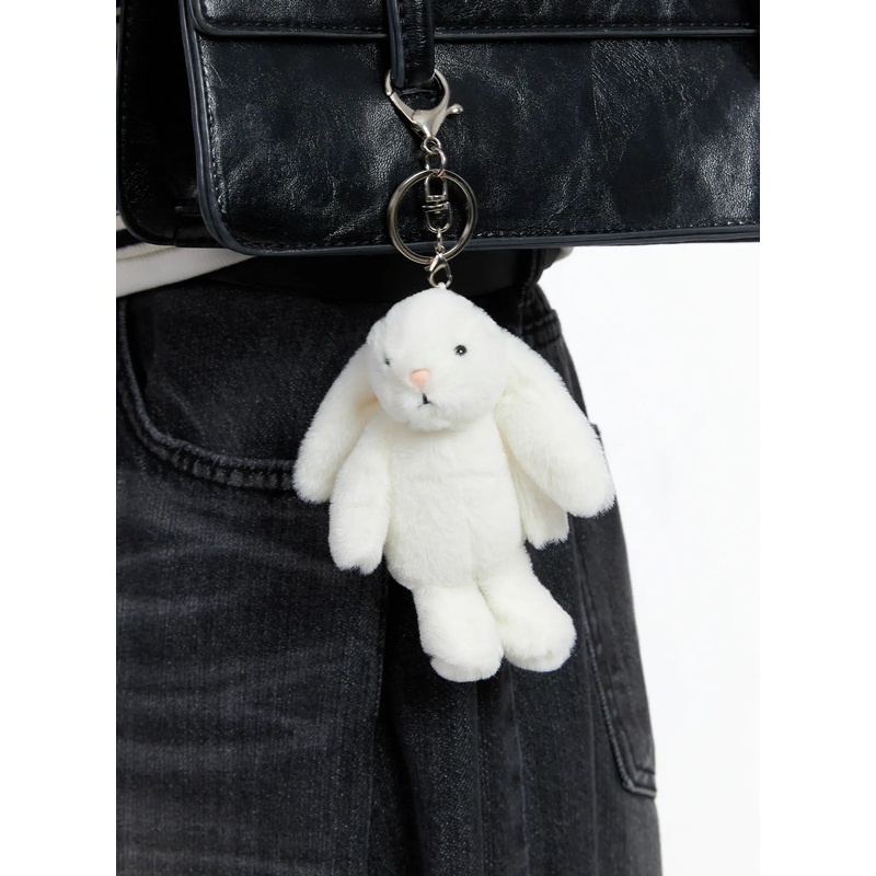 Plush Bunny Bag Keychain CS523 White One Size