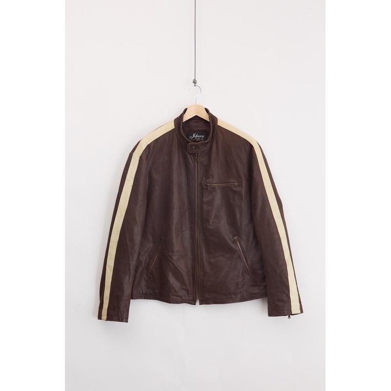 Leather Racing Jacket (4XL) 4XL