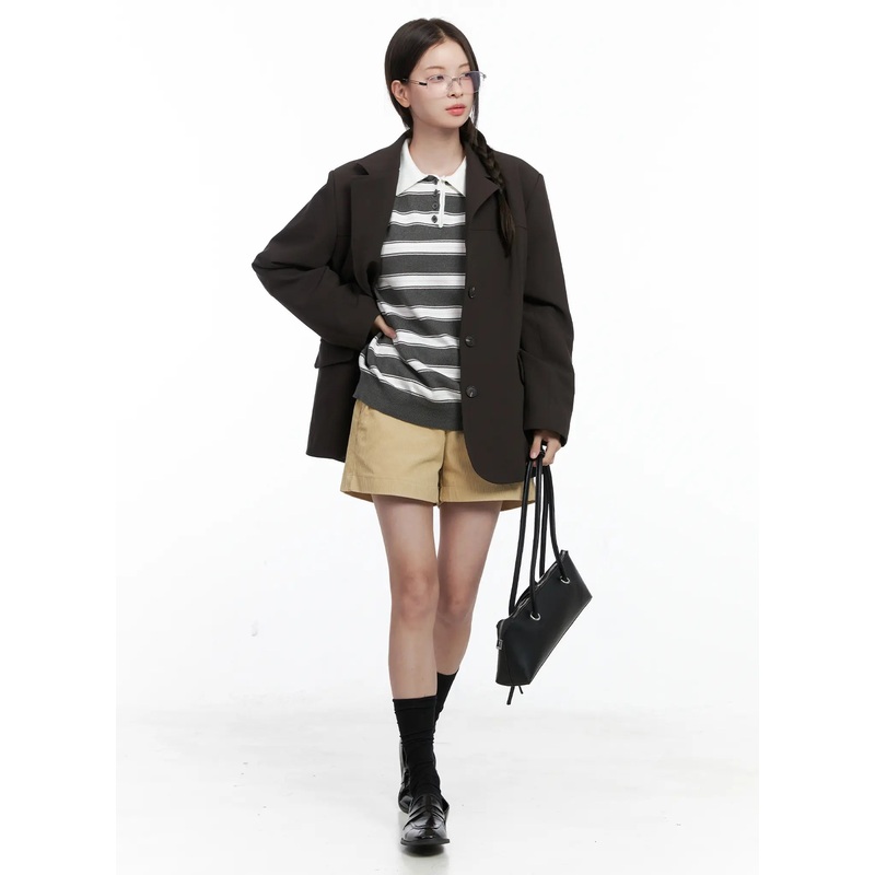 Corduroy Shorts CO503 Beige S/M