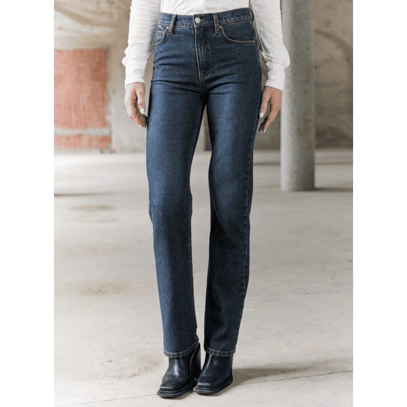 5-Pocket Straight Leg Jeans Indigo 2