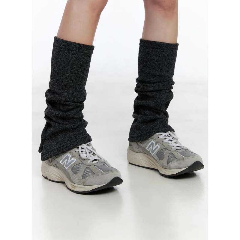 Vivienne Button Melange Lef Warmers CO521 Dark gray One Size