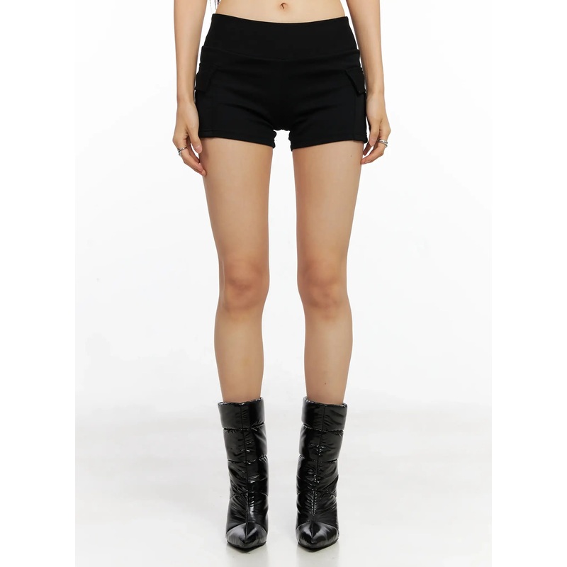 Urban Low Waist Cargo Shorts CO528 Black S/M