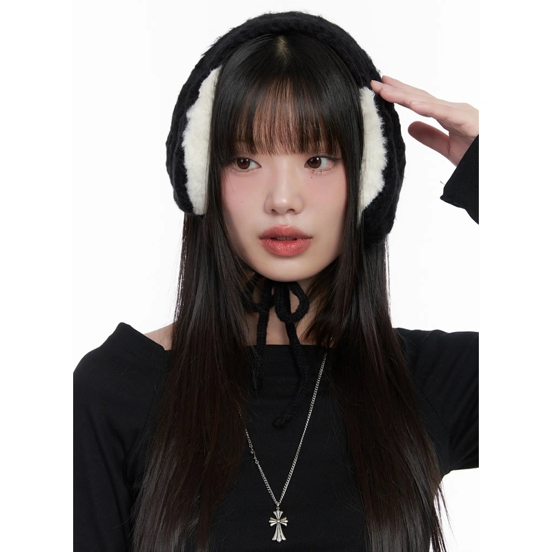 Cozy Faux Fur Ear Muffs CN510 Black One Size