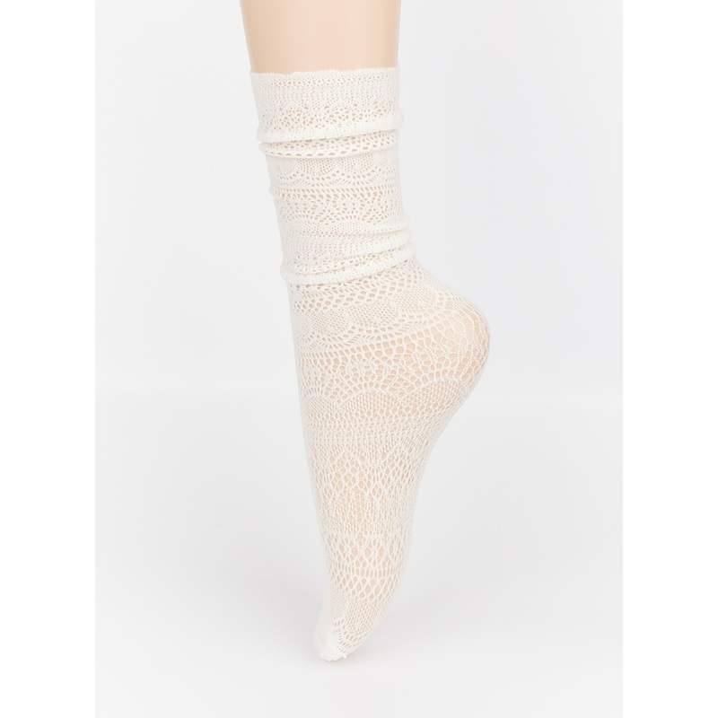 Delicate Brezent Lace Socks IM528 White One Size