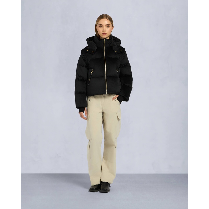 GOLD SERIES MISTI VELOUR PUFFER BLACK XXS