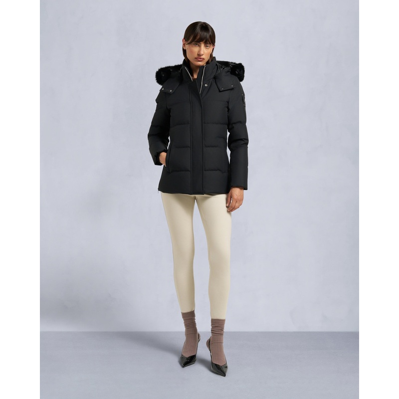CLOUD SHEARLING TRIM 3Q JACKET BLACK/BLACK XXS
