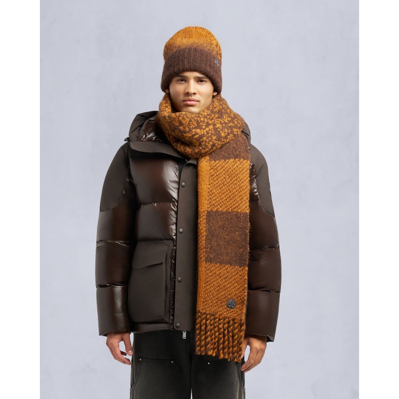 CORINA KNIT SCARF BUTTERSCOTCH/ESPRESSO OS