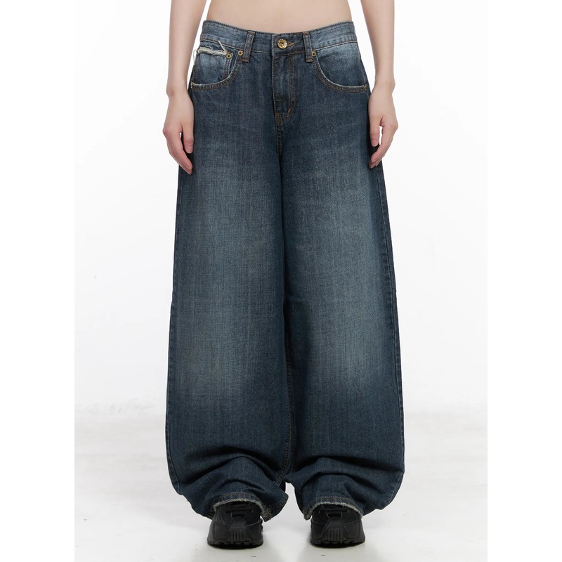 Elowyn Low-Rise Baggy Jeans CN510 Blue S