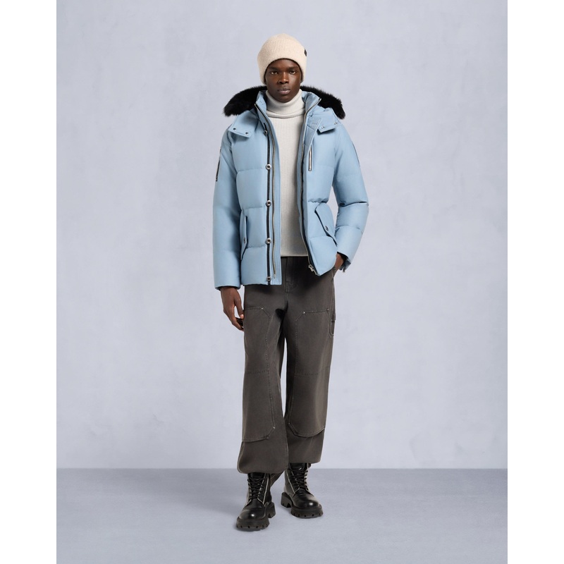 ORIGINAL SHEARLING TRIM 3Q JACKET BLUESTONE/BLACK XS