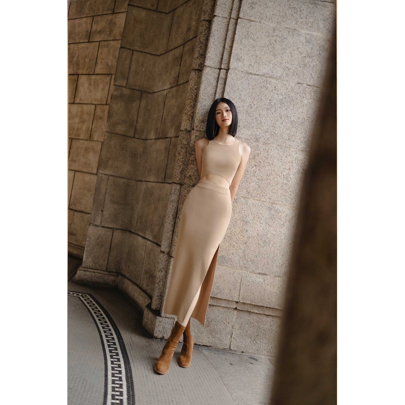 Decala Skirt (Taupe) XS Taupe