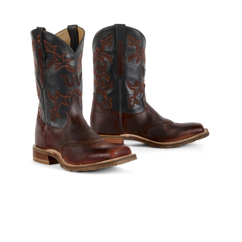 Men’s Black/Brown Work Boot BROWN 8D Width