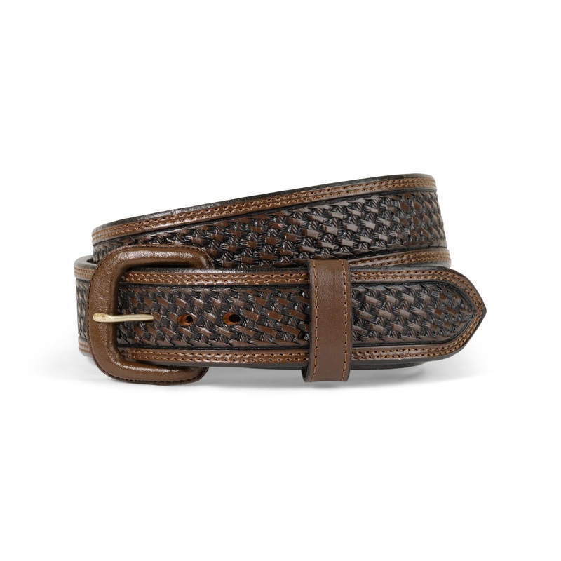 Basketweave Brown Belt CHOCOLATE 30