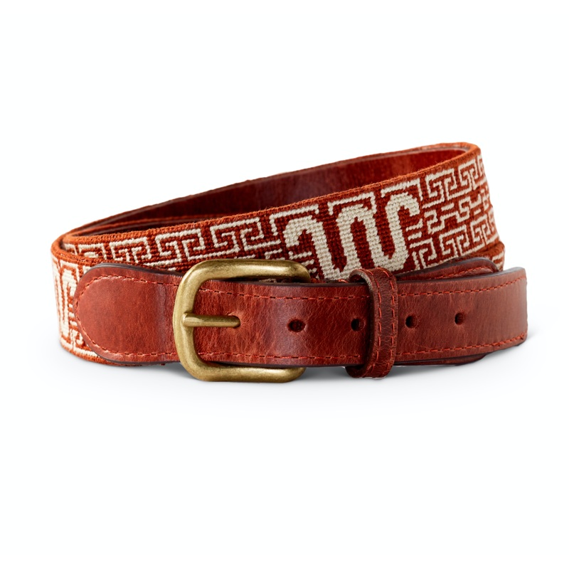 KING RANCH CLASSIC WOVEN RUNNING W W (CHARRO DESIGN) BELT IVORY 30