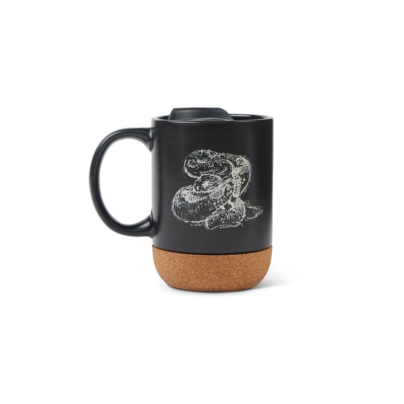 14 Oz Cork Mug Rattlesnake