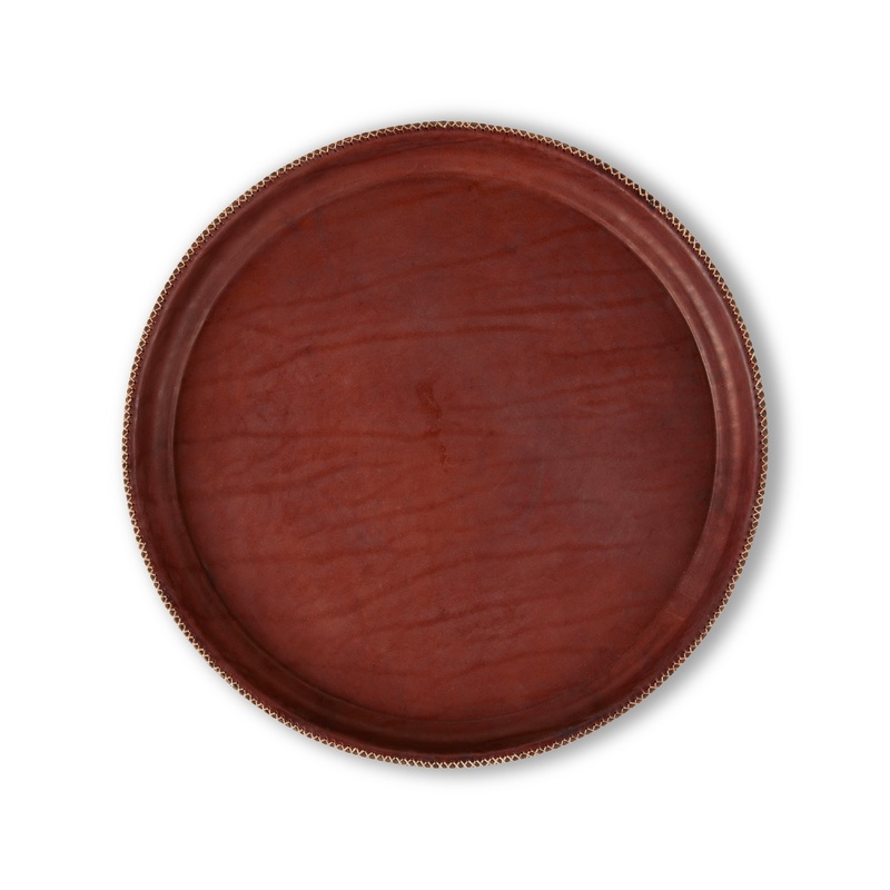 Mesero 16 Round Serving Tray Brown