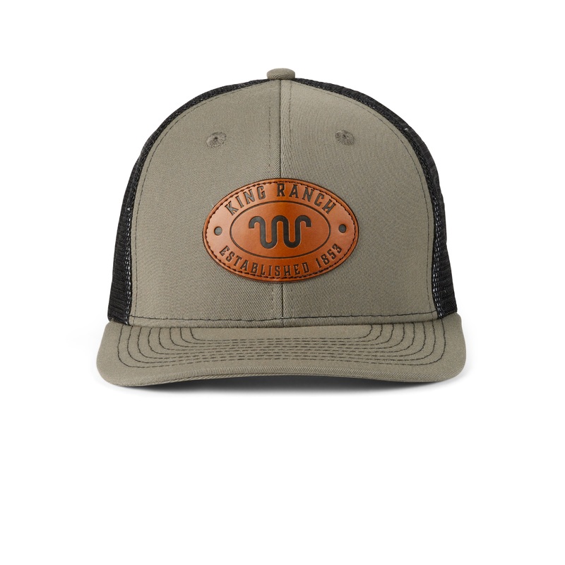 Running W Leather Patch Cap OLIVE