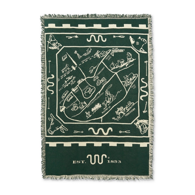 Santa Gertrudis Throw Hunter Green