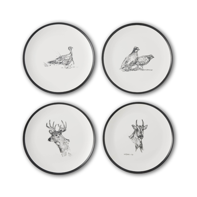 Wildlife Melamine Dinner Plate – Set of 4