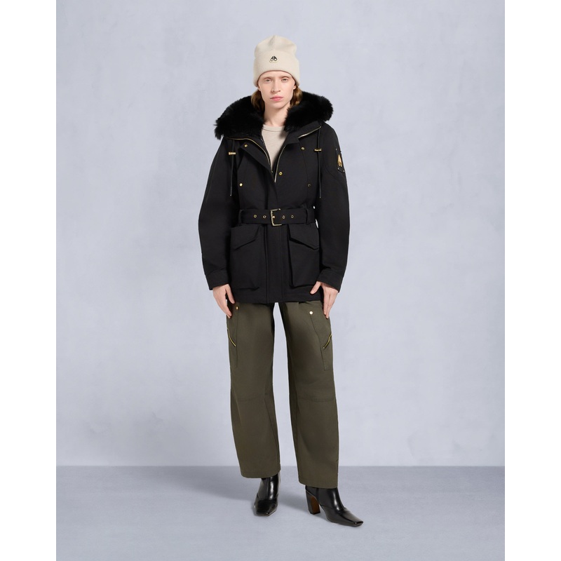 GOLD SERIES NOVA SHEARLING TRIM  3Q JACKET BLACK/BLACK XXS