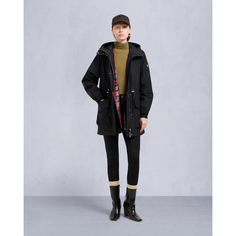 ROSEMONT 3-IN-1 PARKA BLACK/SUMAC PLAID XXS