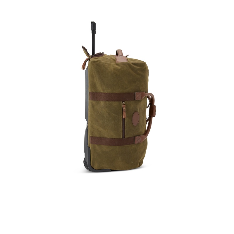 Waxed Canvas Rolling Duffle OLIVE Small