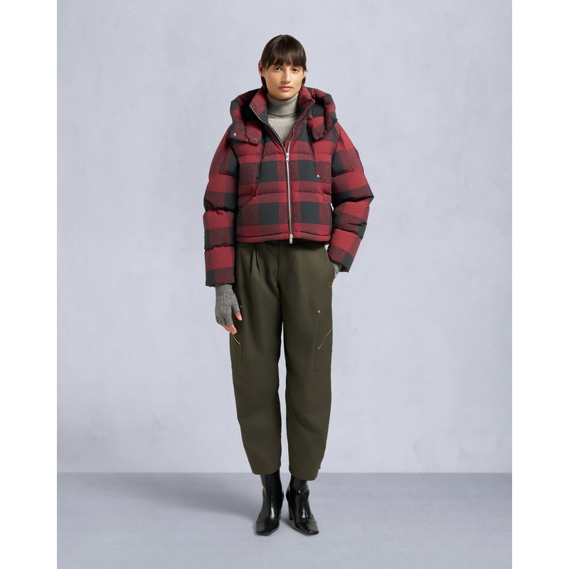 AKAI CROPPED PUFFER SUMAC BLACK PLAID/BLACK XXS