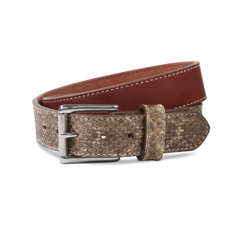Authentic Rattlesnake Belt TAN 32