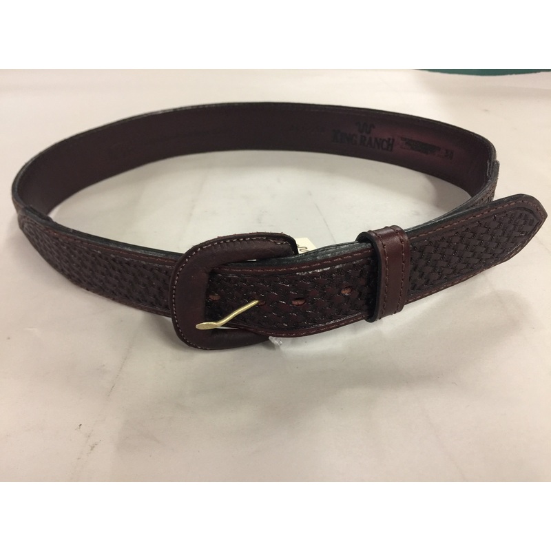 KR Belt 1 1/2″ Rsn Bsnw/Bskt BROWN 30