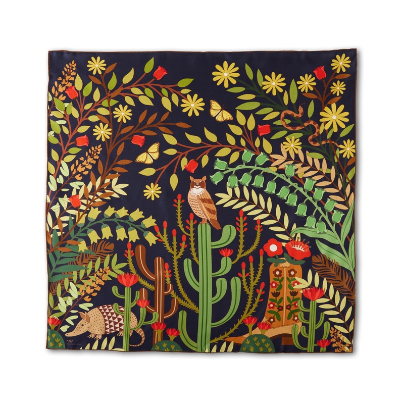 South Texas Fauna Silk Scarf Multicolor