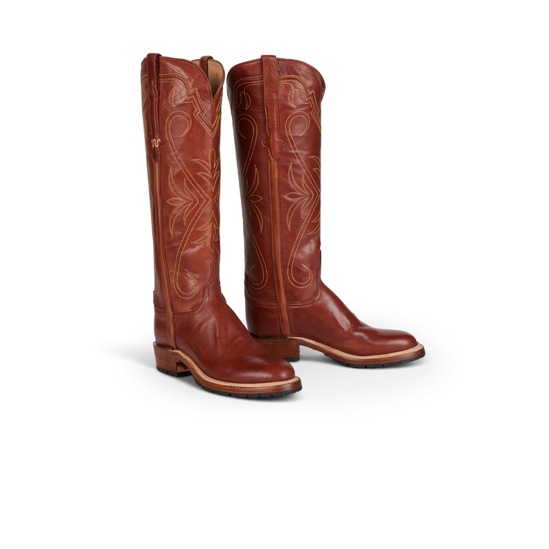 Women’s High Top Snake Boot In Brandy 10 Regular Calf