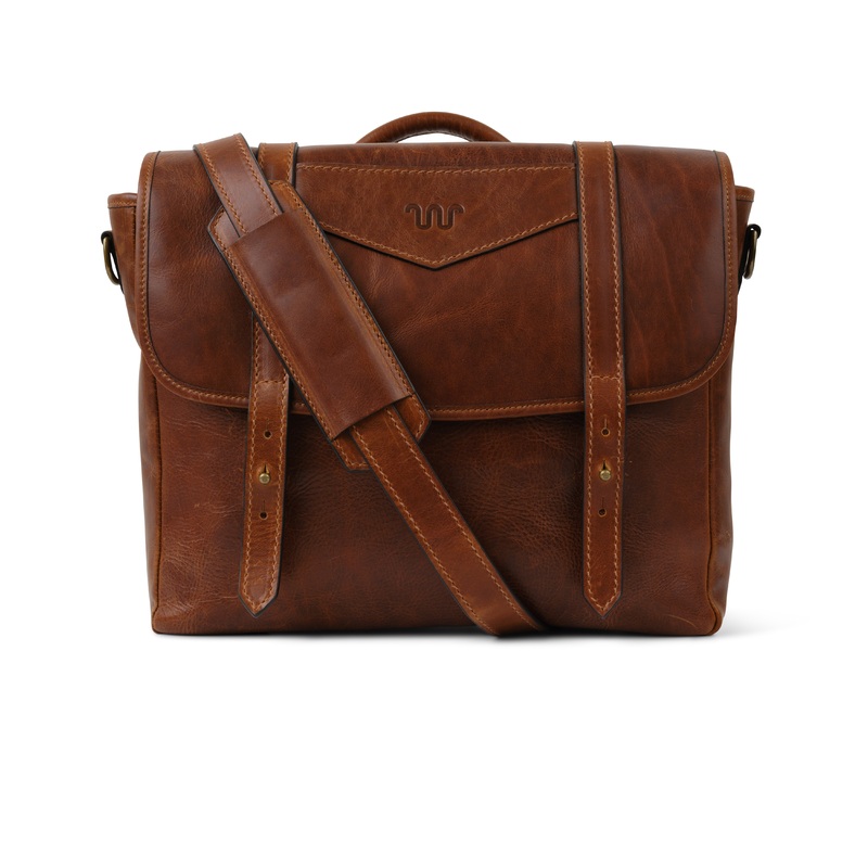 Kineo Leather Messenger COGNAC