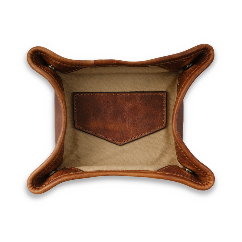 Kineo Leather Valet Tray COGNAC