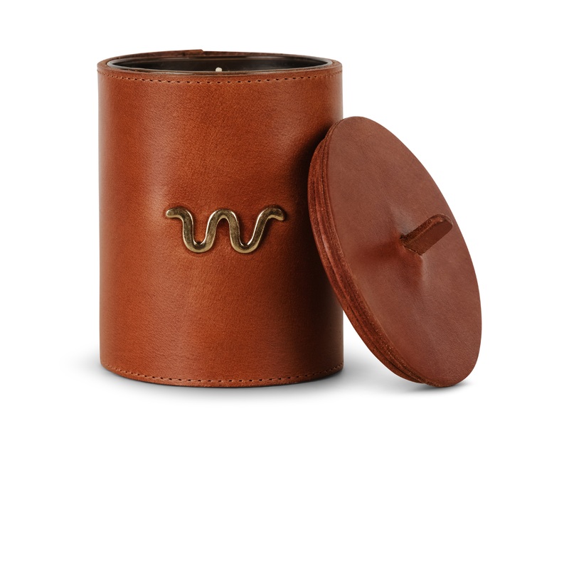 Leather Wrapped Candle BROWN