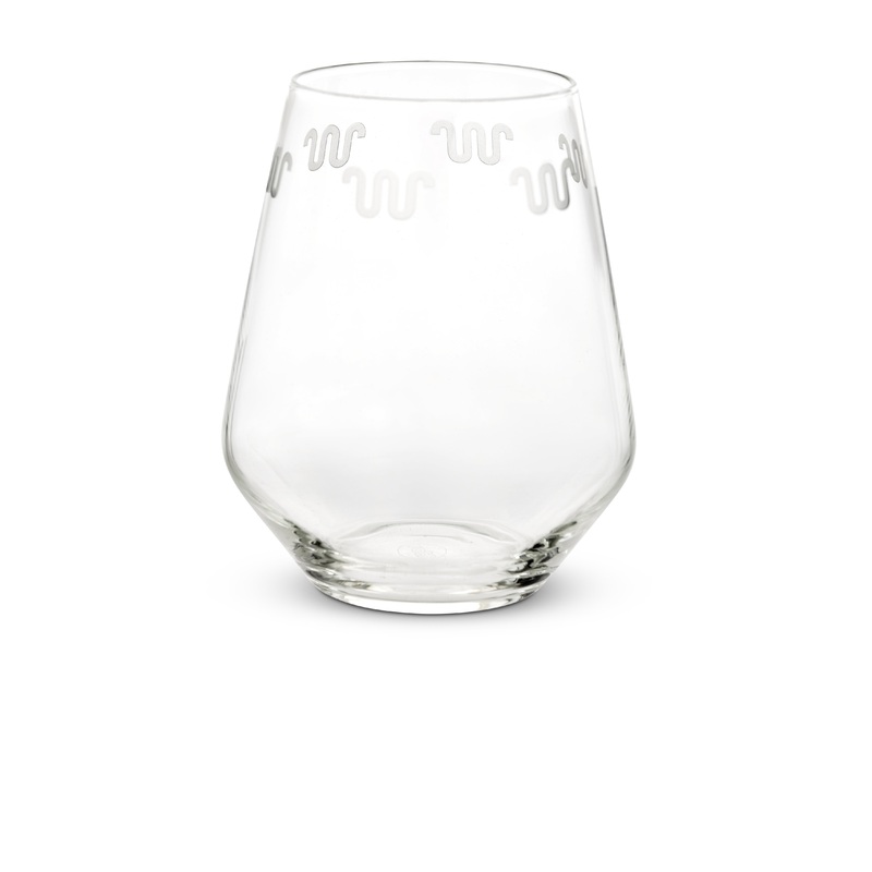 Running W Etched 18oz Stemless Wine Glass NONE
