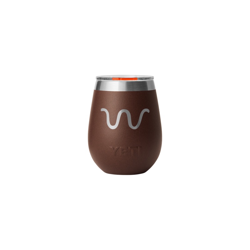 Running W YETI Rambler, 10 oz Wine Tumbler BROWN