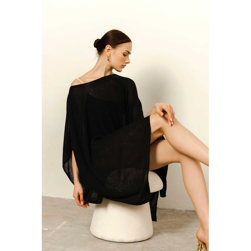 Doma Poncho (Black) One Size Black