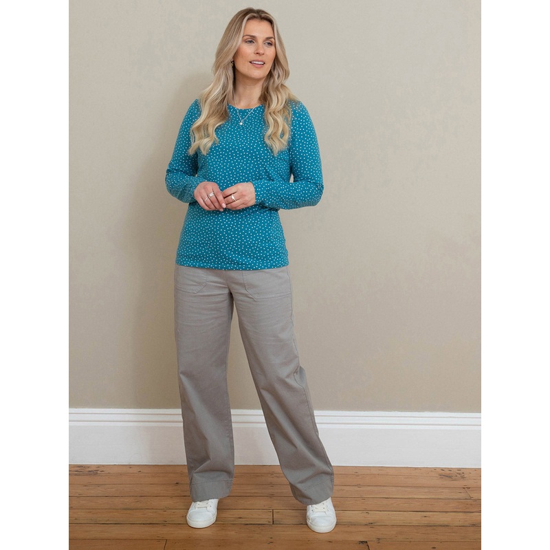 Evershot wide leg twill trousers grey 6