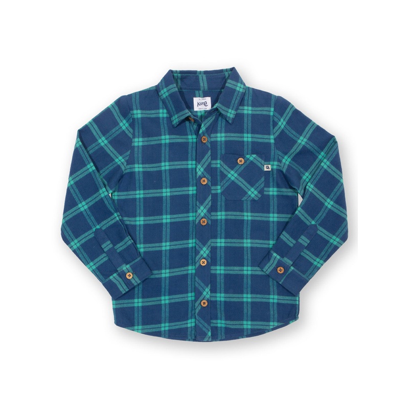 Check Shirt Navy 3-6 months